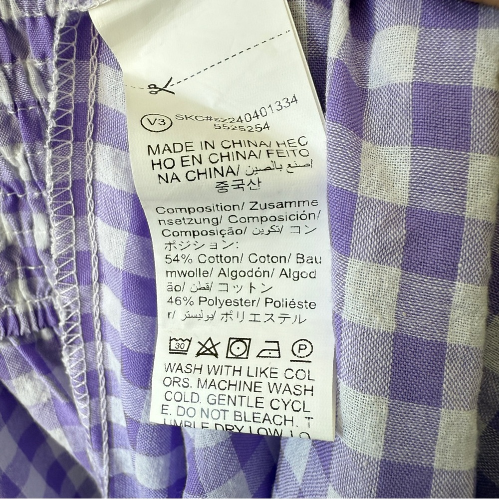 Purple Gingham Maxi Dress Sz M - Picture 5 of 5